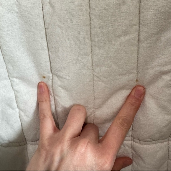 Free People Astrid Quilted Jacket Womens Small Boho Casual Striped Oversized - Picture 13 of 13